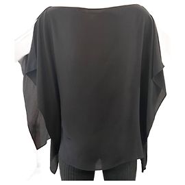 Autre Marque Haut en soie noir Noir