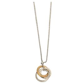 Tiffany & Co Interlocking Circles Pendant in white gold Silver hardware