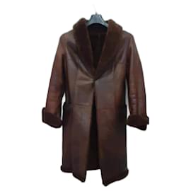 Fendi-Coats, Outerwear-Dark brown