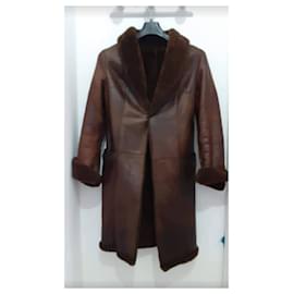 Fendi-Coats, Outerwear-Dark brown