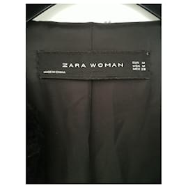 Zara-Manteau Fourrure-Noir,Blanc,Bordeaux,Marron clair
