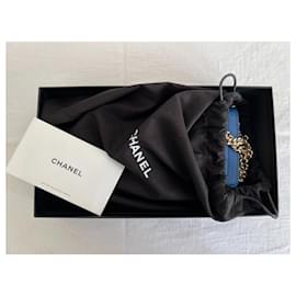 Chanel-CHANEL Wallet-on-Chain – Label Click Line-Azul