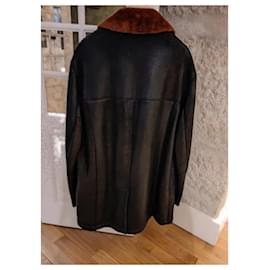Hugo Boss-Hugo Boss leather jacket-Brown,Black