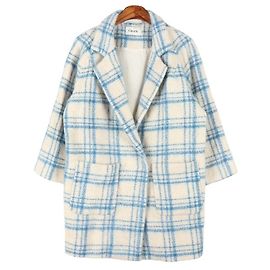 Ganni Coats, Outerwear White Blue