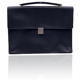 Louis Vuitton-Porte-documents en cuir taïga noir Angara Porte Documents-Noir