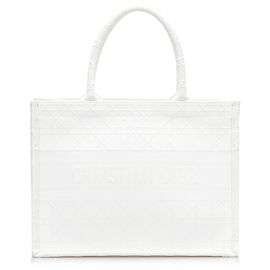 Cabas Dior Cannage moyen blanc Blanc