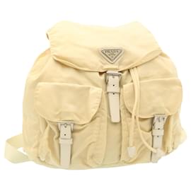 Prada-PRADA Backpack Nylon Cream Auth ar6055-Cream