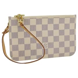 Louis Vuitton-Bolsa LOUIS VUITTON Damier Azur Neverfull PM LV Auth 33389-Outro