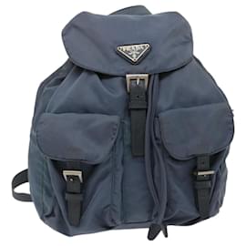 Prada-PRADA Backpack Nylon Blue Auth yk4371-Blue