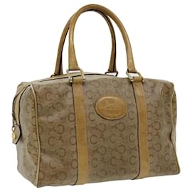 Céline-CELINE C Macadam Canvas Hand Bag Beige Auth ki2542-Beige