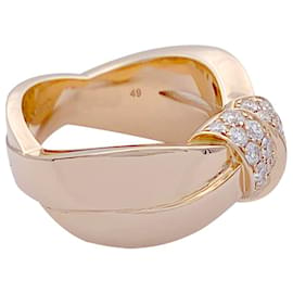 Chaumet-Chaumet ring, "Seduction Links", pink gold and diamonds.-Other