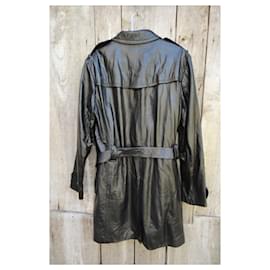 Burberry-Trenchcoat aus Leder von Burberry 52-Schwarz