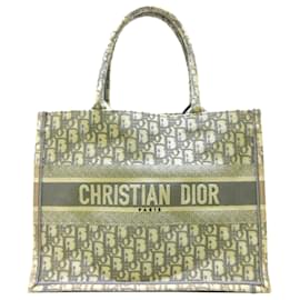 Dior-Dior Gray Medium Oblique Book Tote-Brown,Grey