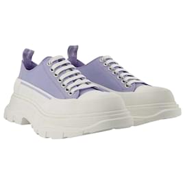 Alexander Mcqueen-Baskets Tread Slick - Alexander Mcqueen - Lilas/Blanc - Cuir-Multicolore