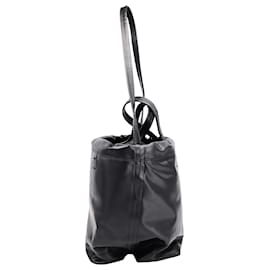Paco Rabanne-Paco Rabanne Bucket Bag in Black Faux Leather -Black
