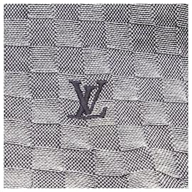 Louis Vuitton-louis vuitton Foulard en coton Damier noir-Noir