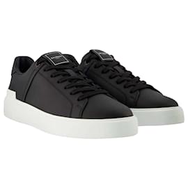 Balmain-B Court Sneakers - Balmain - Black/White - Leather-Multiple colors