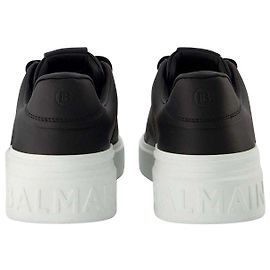 Baskets B Court - Balmain - Noir/Blanc - Cuir Multicolore