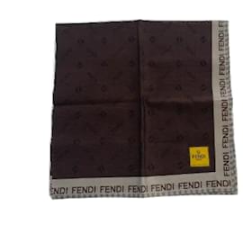 Fendi-Brown Fabric Fendi Scarf-Brown