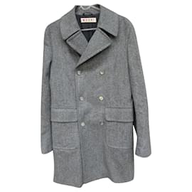 Marni grey wool coat size 52 Grey