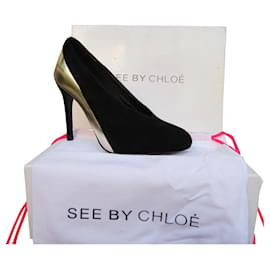 See by Chloé-See By Chloé p pumps 37 New condition-Black,Golden