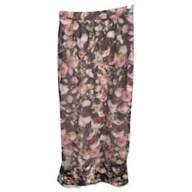 Givenchy-Givenchy Silk Roses Skirt Fall 2013 RTW-Pink