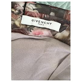 Givenchy-Givenchy Silk Roses Skirt Fall 2013 RTW-Pink