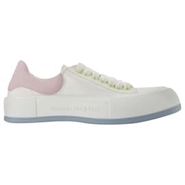 Alexander Mcqueen-Oversized Sneakers - Alexander Mcqueen - White/Pink - Leather-Other,Python print