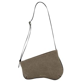 Autre Marque-Mini Curve Hobo Bag - Manu Atelier - Grau/Schwarz - Denim-Grau