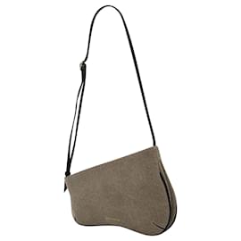 Autre Marque-Mini Curve Hobo Bag - Manu Atelier - Grey/Black - Denim-Grey