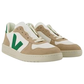 Veja-V-10 Sneakers - Veja - Multi - Leather-Multicor