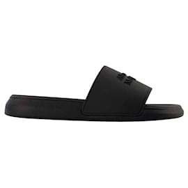 Alexander Mcqueen-Slides - Alexander Mcqueen -  Black - Leather-Black