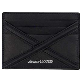 Alexander Mcqueen-Card Holder - Alexander Mcqueen -  Black - Leather-Black