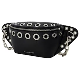 Alexander Mcqueen-Biker Bumbag Belt Bag - Alexander Mcqueen -  Black - Leather-Black
