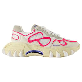 Balmain-Sneakers B-East - Balmain - Bianco/Rosa Acceso - Pelle-Multicolore
