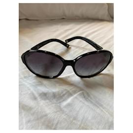Chanel-Gafas de sol ovaladas de Chanel-Negro