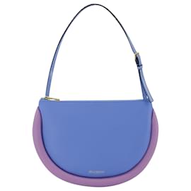 JW Anderson-Bolsa Hobo Bumper-Moon - J.W. Anderson - Azul/Lilás - Couro-Azul