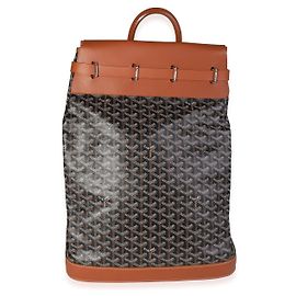 Saco de couro preto e marrom Goyard Ine & Brown Outro
