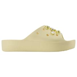 Autre Marque-Platform Classic Crystals Pearls Pantoletten - Crocs - Vanille - Synthetik-Beige