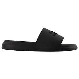Slides - Alexander Mcqueen -  Black - Leather Black