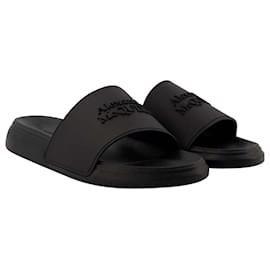Alexander Mcqueen-Slides - Alexander Mcqueen -  Black - Leather-Black