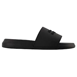 Alexander Mcqueen-Slides - Alexander Mcqueen -  Black - Leather-Black