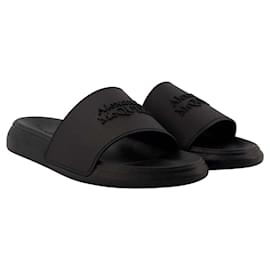 Alexander Mcqueen-Slides - Alexander Mcqueen -  Black - Leather-Black