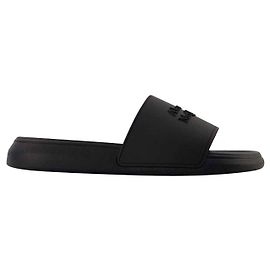 Slides - Alexander Mcqueen -  Black - Leather Black