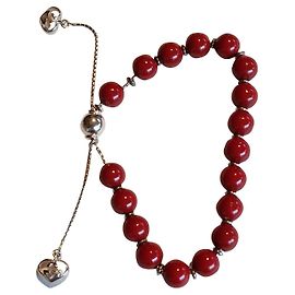 Gucci corazón de plata esterlina GG 925 y madera Roja