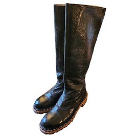 Botas de chanel Burdeos Marrón oscuro