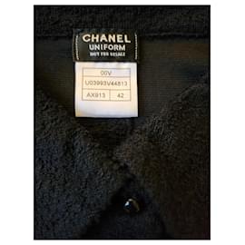 Chanel-top chanel con mangas 3/4-Azul oscuro