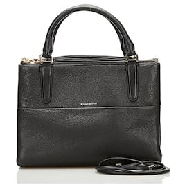 Coach-Leather Handbag 28163-Black