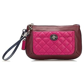 Coach Wickeltasche aus Leder Rot