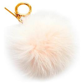 Fendi-Fur Keychain-Pink